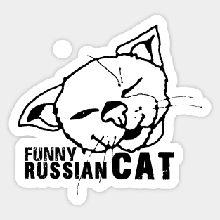 Funny winking kitty Sticker